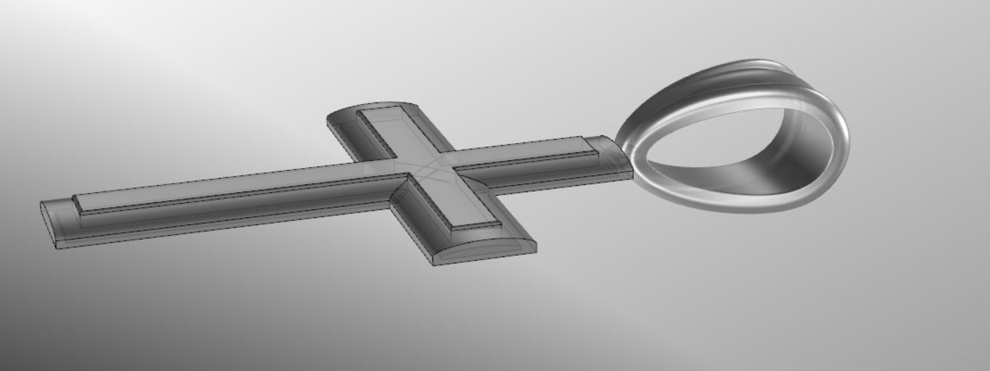 Pendant cross bi2 3D print model_16