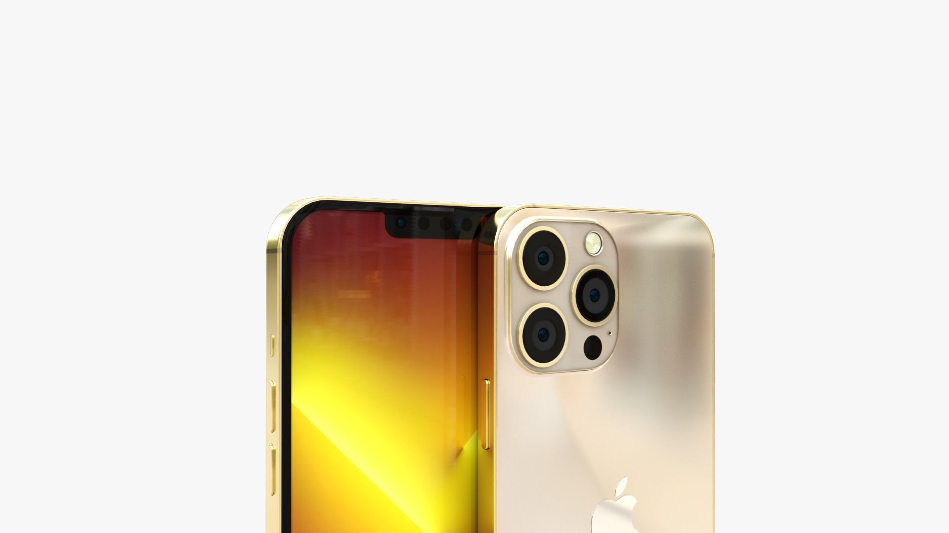 Apple iPhone 13 Max Pro Gold Free 3D model_1