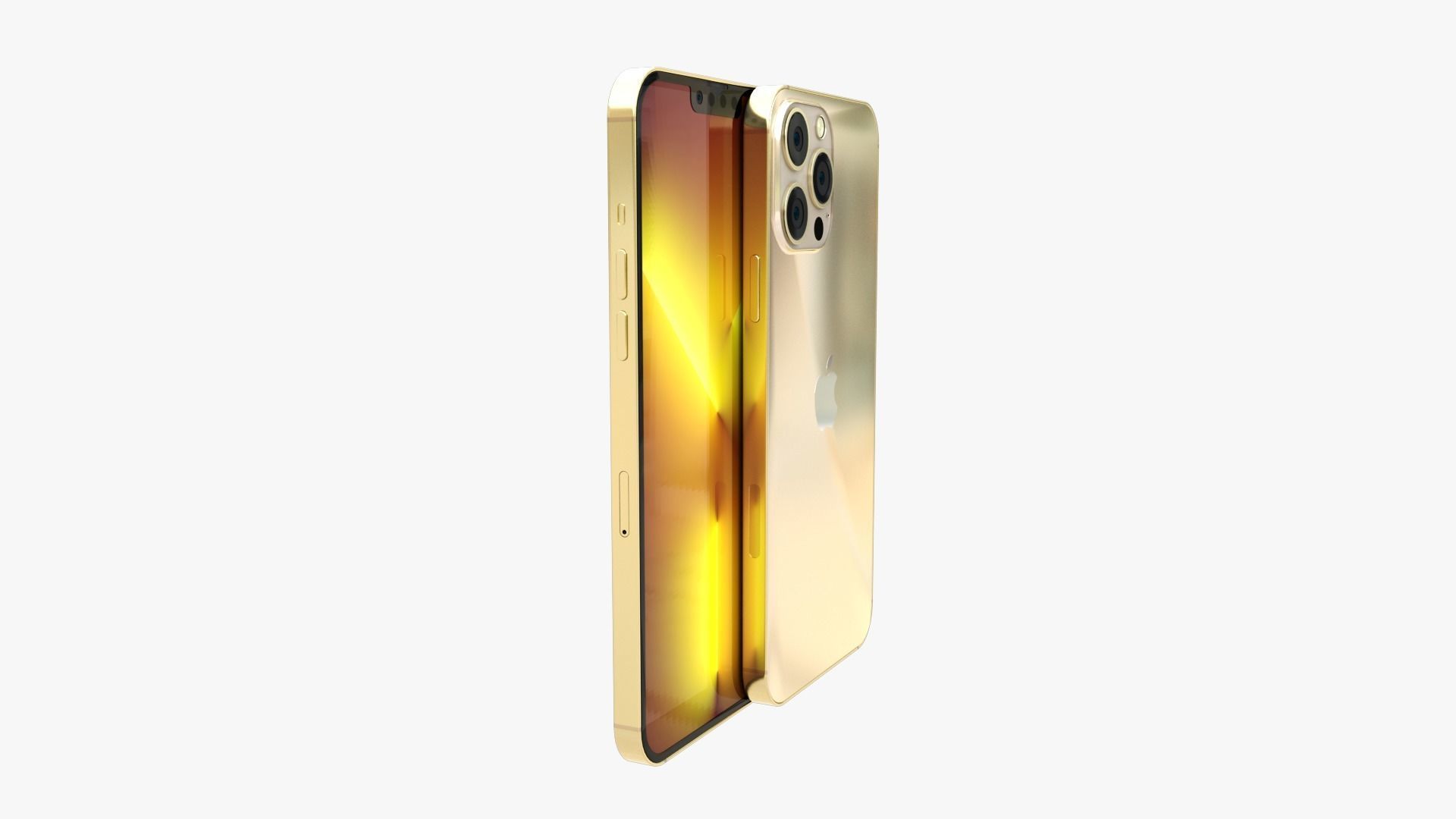Apple iPhone 13 Max Pro Gold Free 3D model_2
