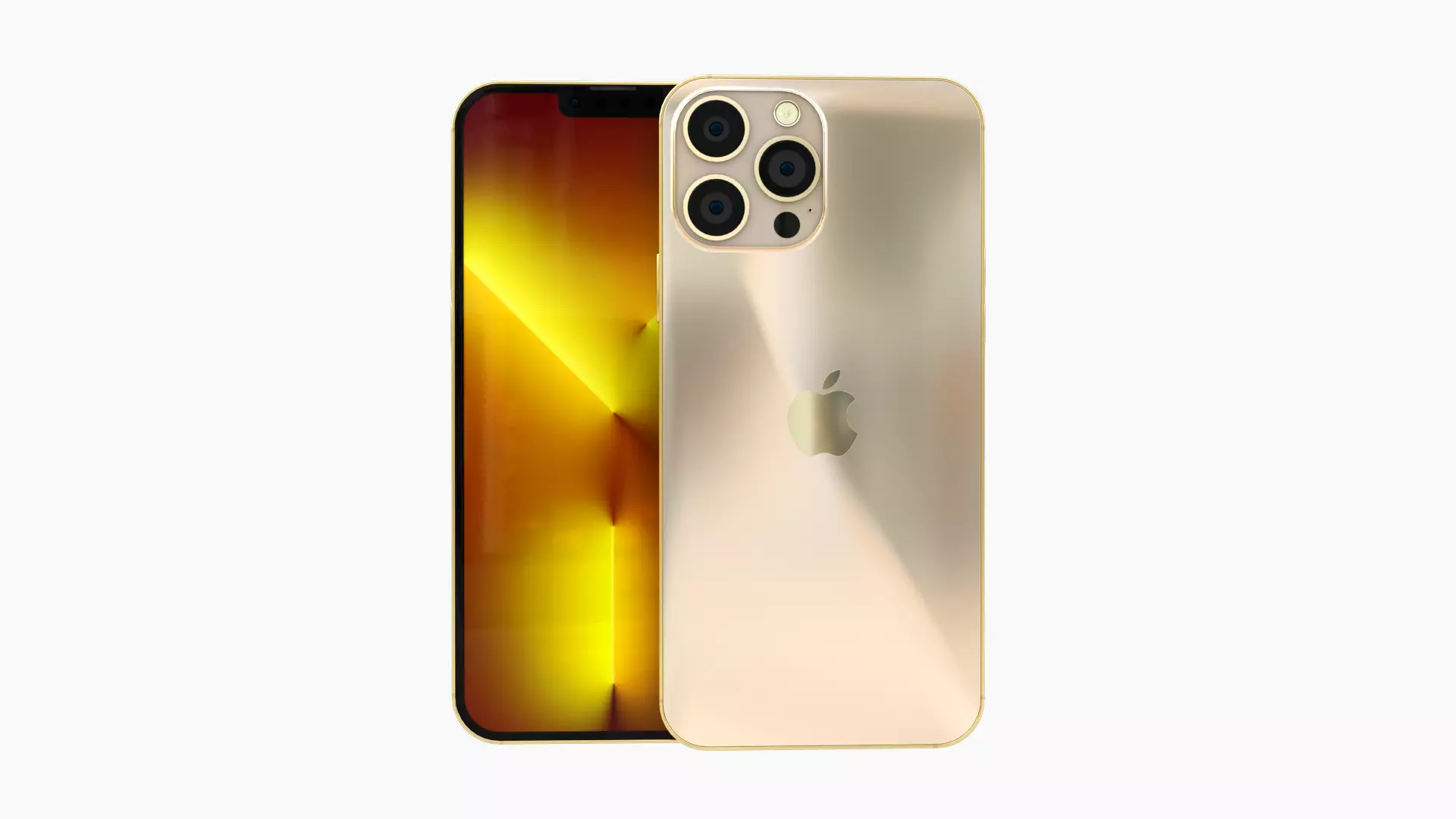 Apple iPhone 13 Max Pro Gold Free 3D model_0