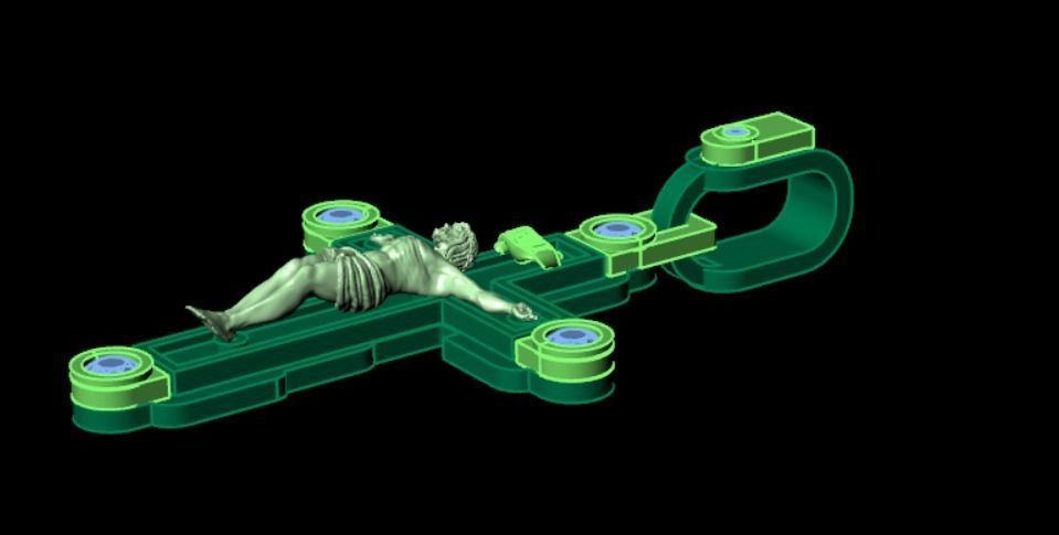 Pendant cross od66 3D print model_9