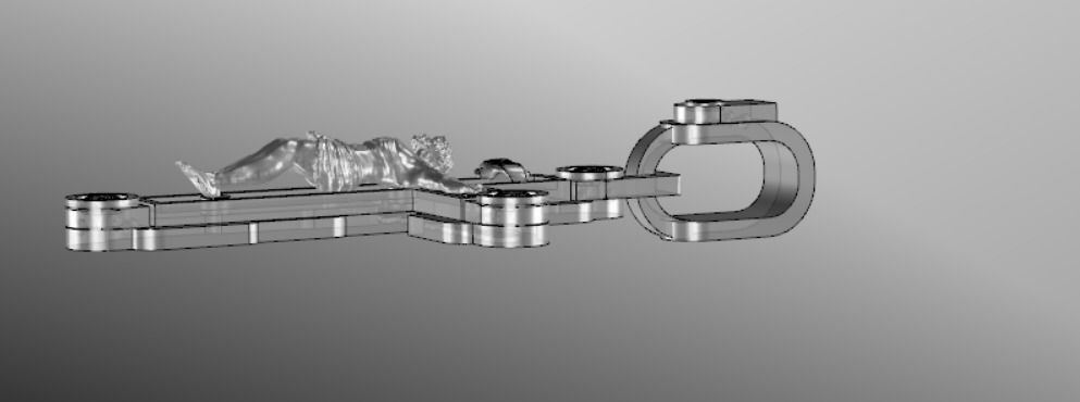 Pendant cross od66 3D print model_14
