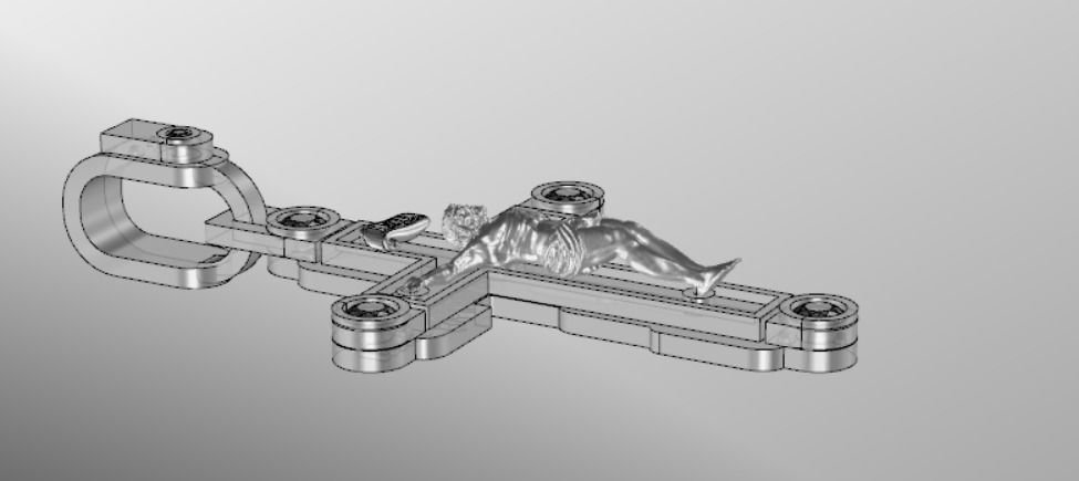 Pendant cross od66 3D print model_15