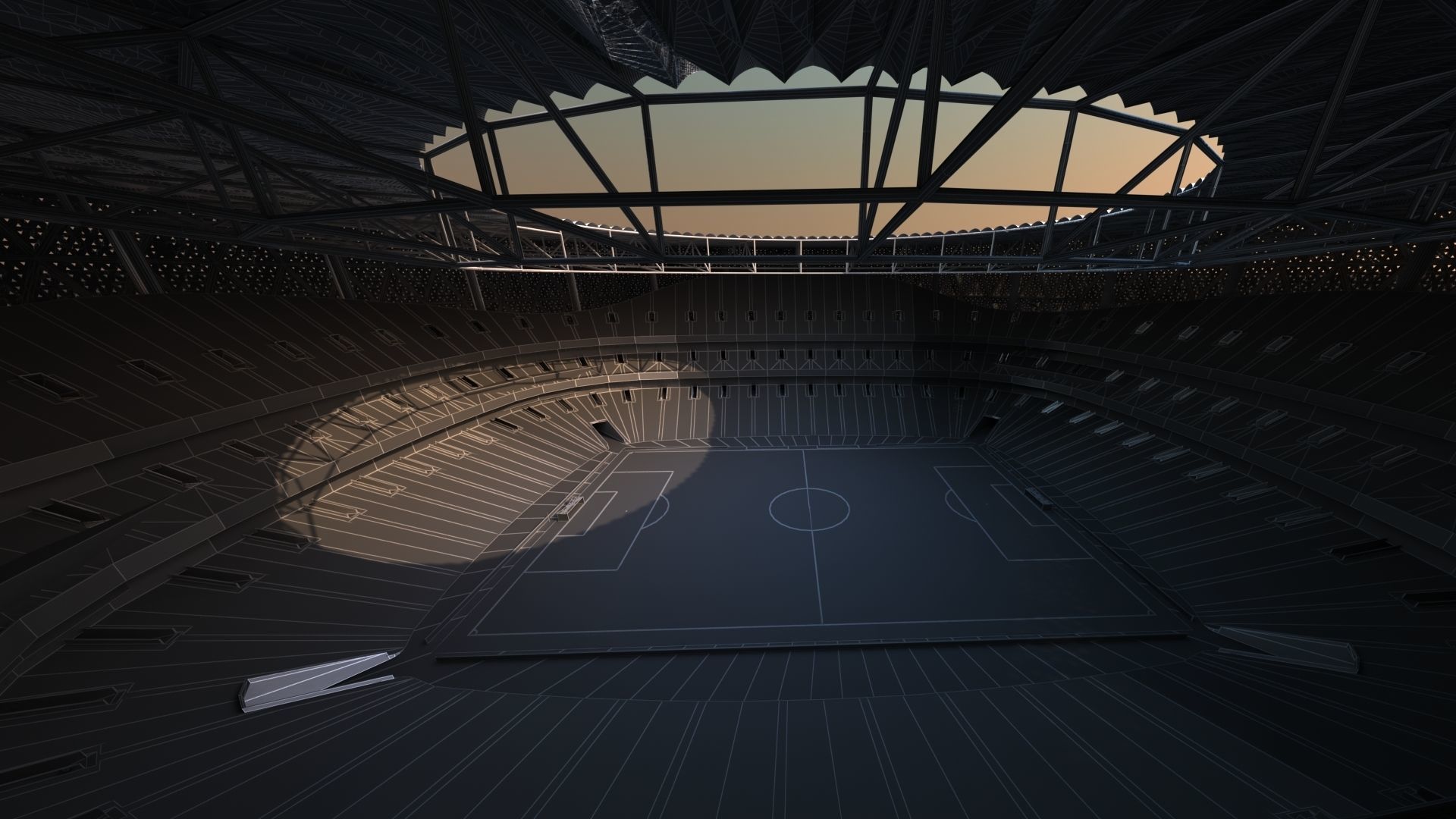 Qatar Lusail Stadium 3D model_17