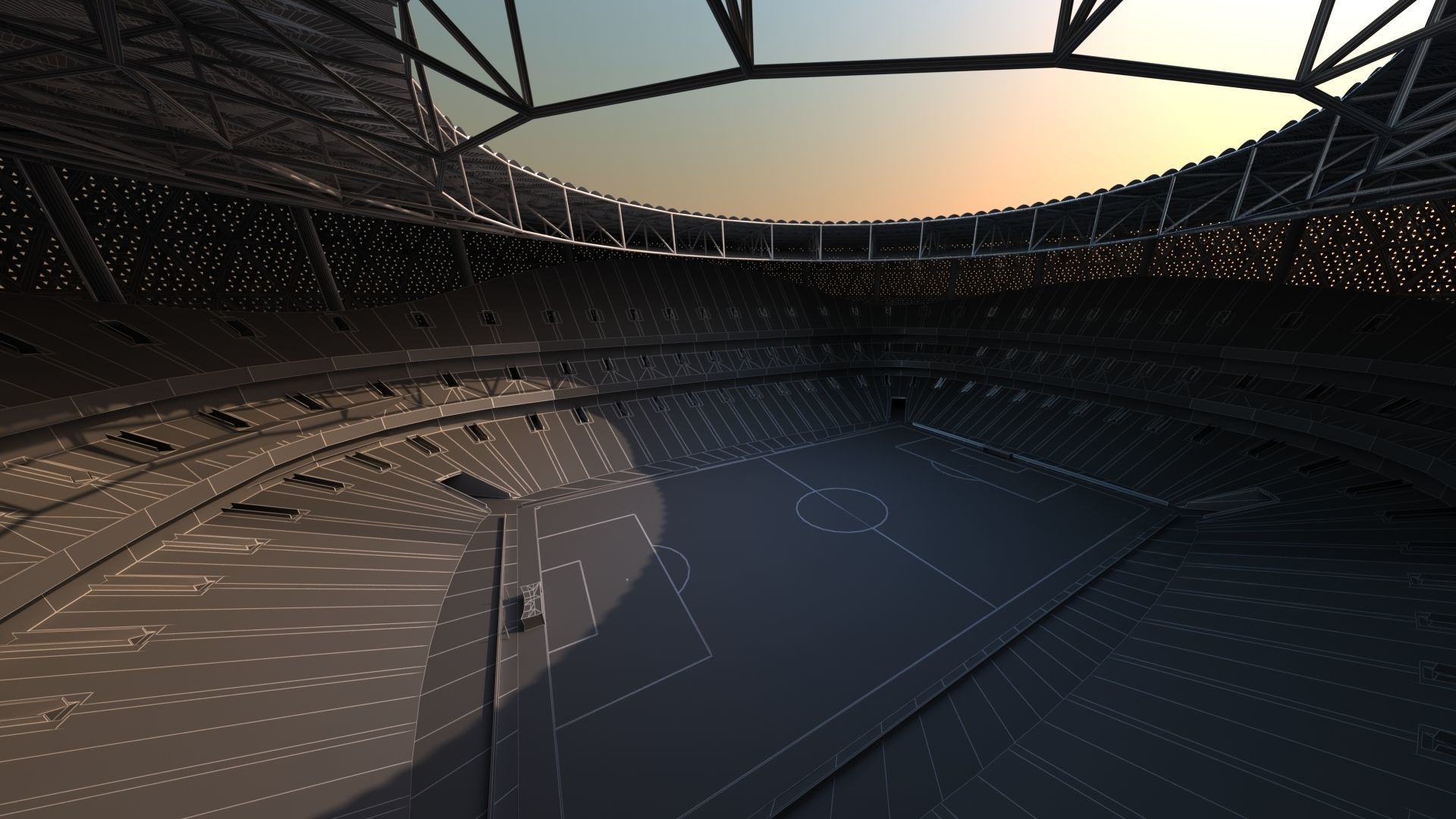 Qatar Lusail Stadium 3D model_16