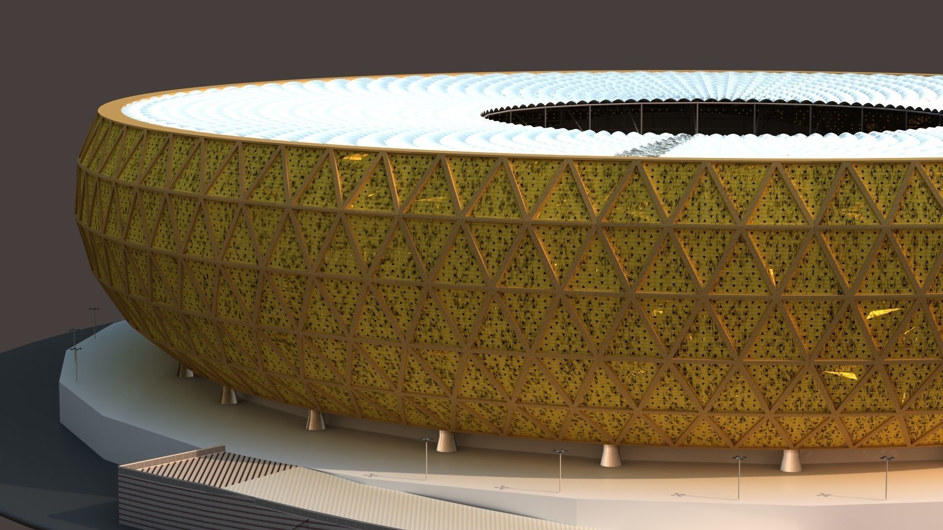 Qatar Lusail Stadium 3D model_2