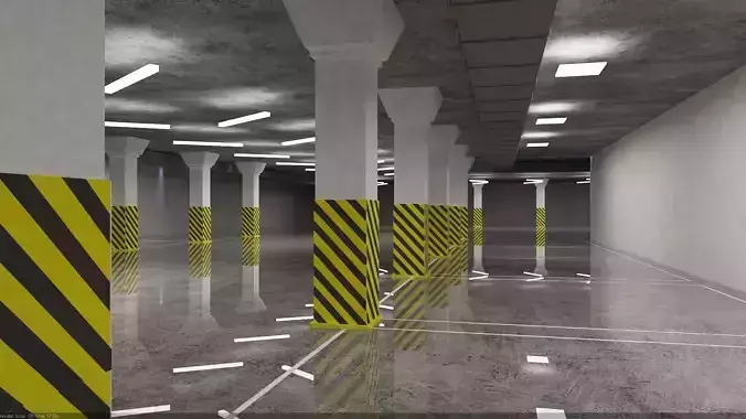 3D model Parking space 3D model