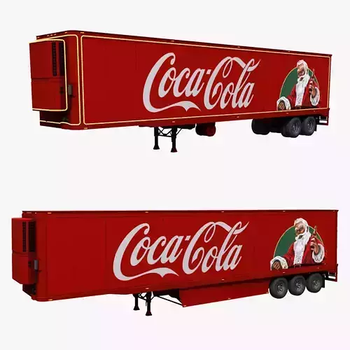 Coca-Cola christmas trailer Low-poly 3D model