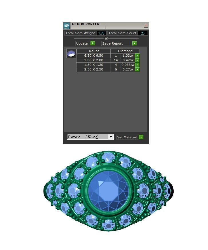 Ring453 gold engagement ring with diamonds 3D print model_6