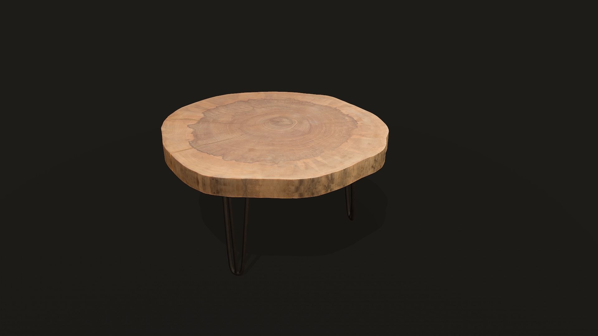 Coffee Table Low-poly 3D model_3
