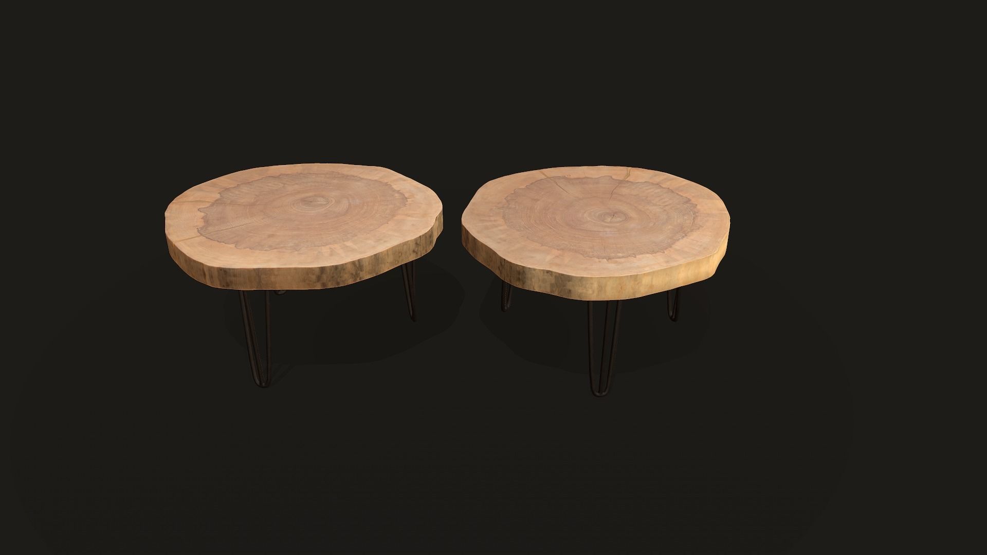 Coffee Table Low-poly 3D model_5