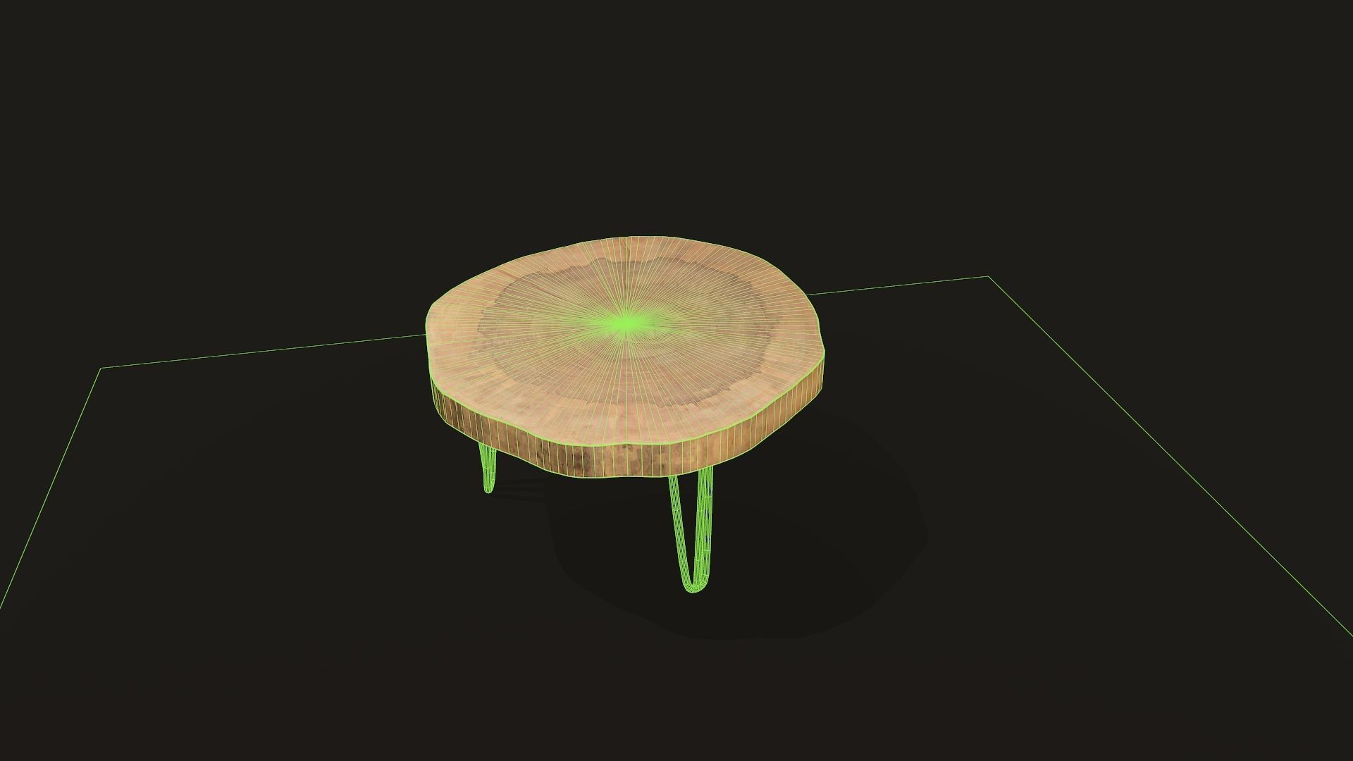 Coffee Table Low-poly 3D model_6