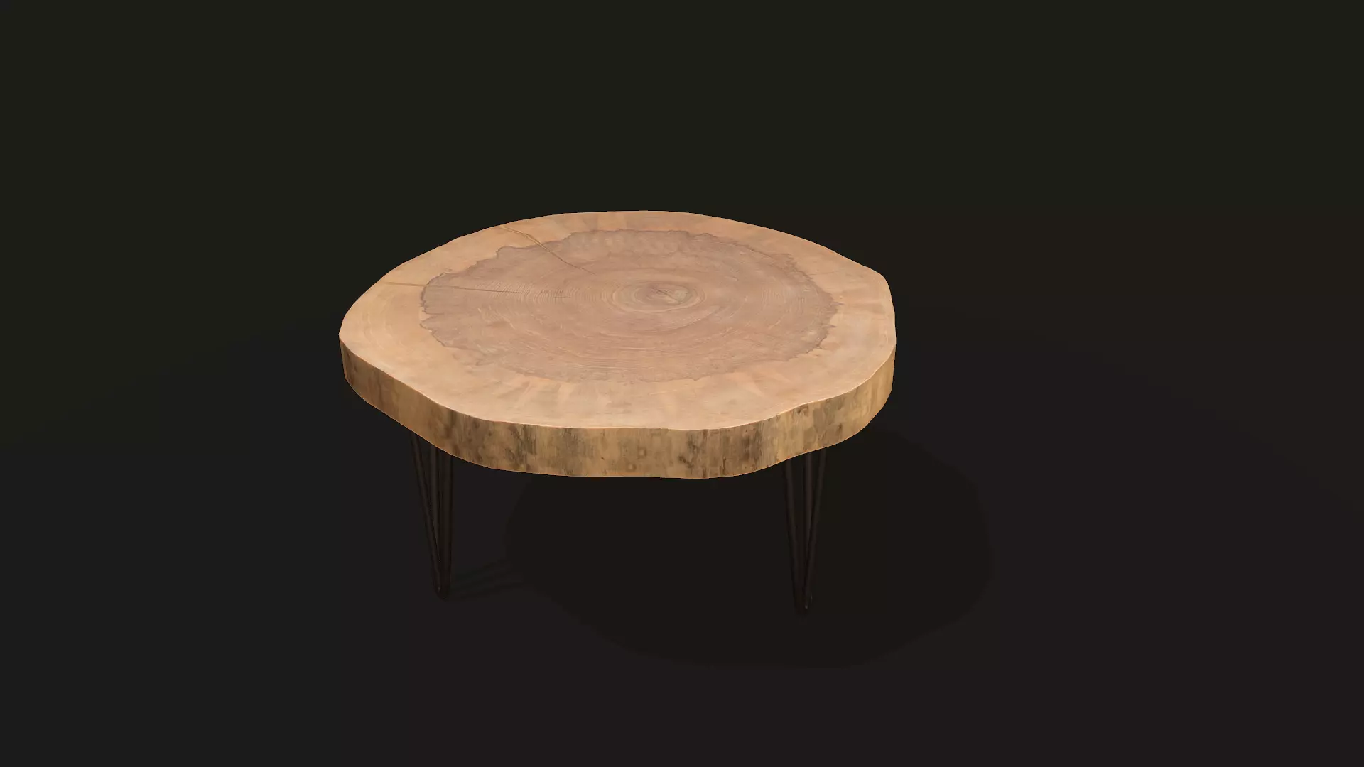 Coffee Table Low-poly 3D model_0