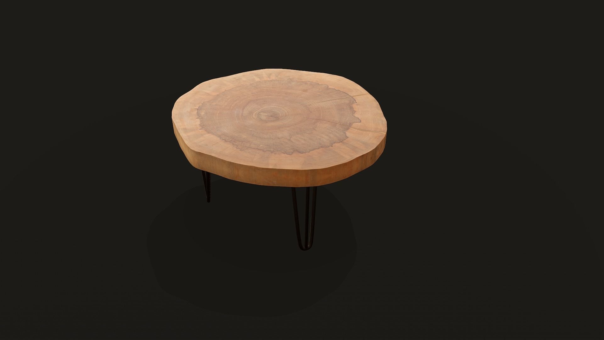 Coffee Table Low-poly 3D model_2