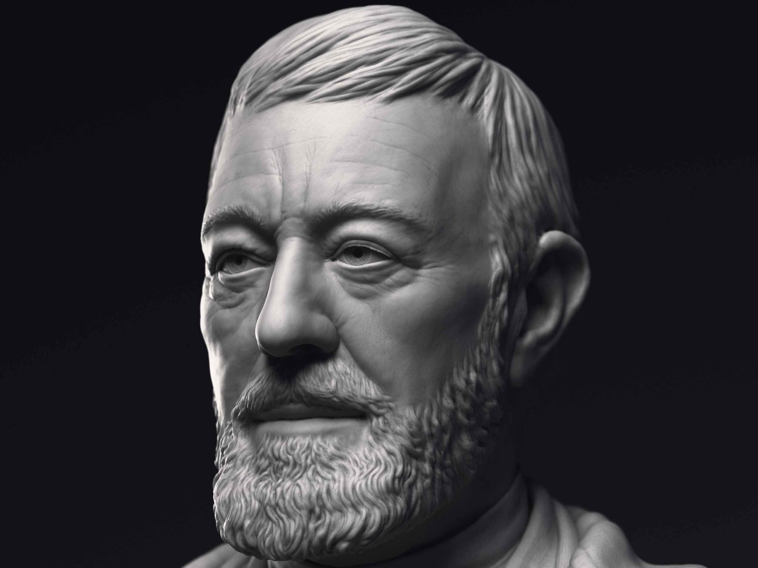 Leia Obi-Wan Han Solo and Luke 3d printable bust collection  _19