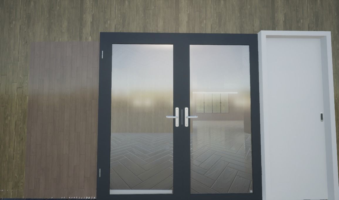 house forest with trees in sun Free 3D model_5