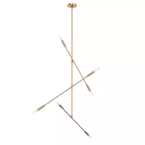 SORENTHIA 3 modern brass chandelier with four lights