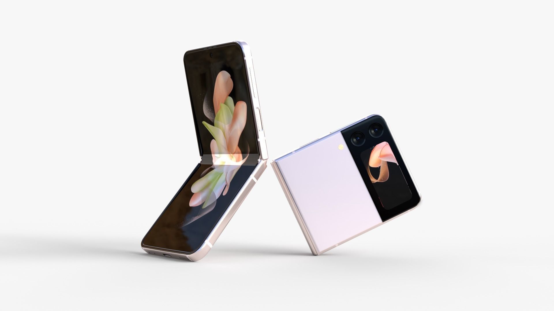 Samsung Galaxy Z Flip 4 Low-poly 3D model_3