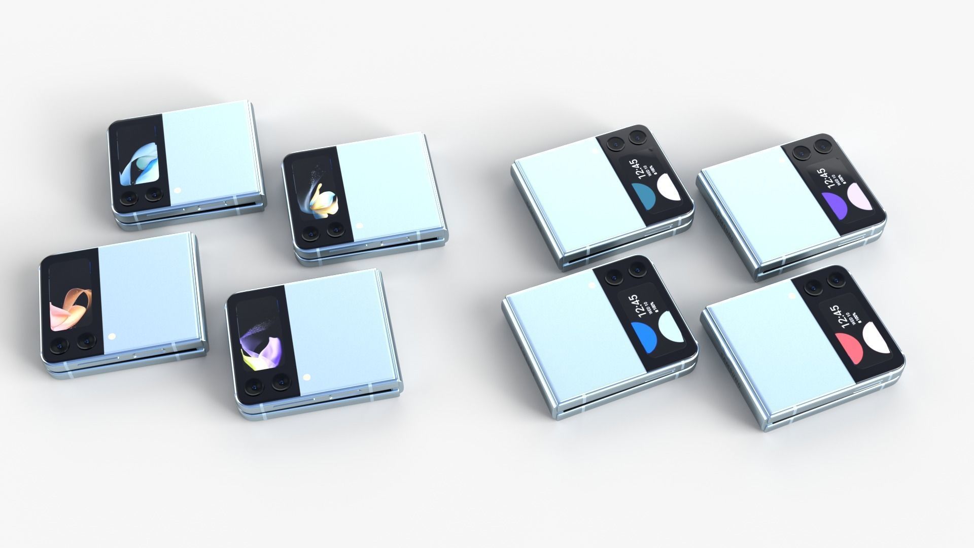 Samsung Galaxy Z Flip 4 Low-poly 3D model_6