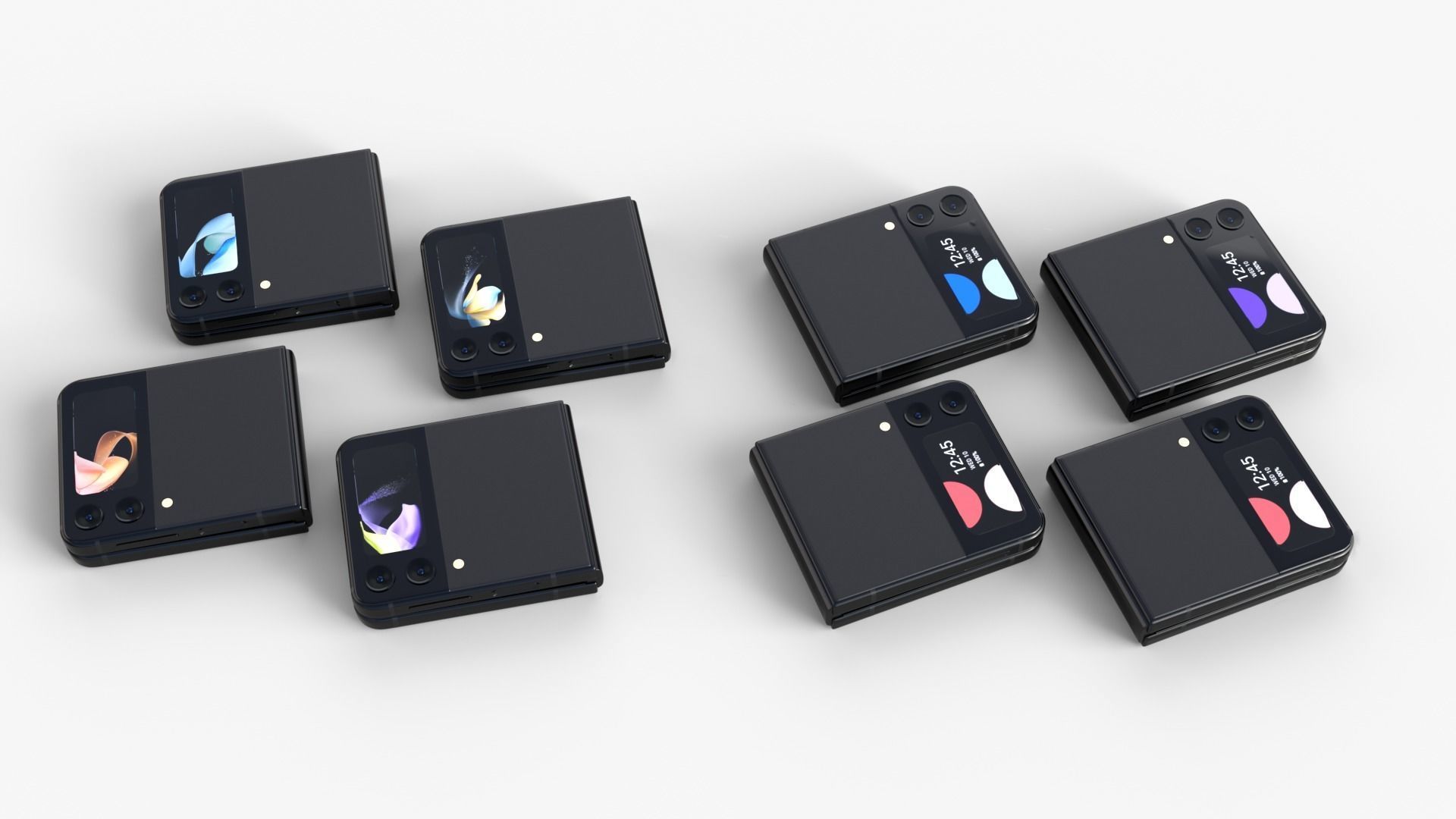 Samsung Galaxy Z Flip 4 Low-poly 3D model_5