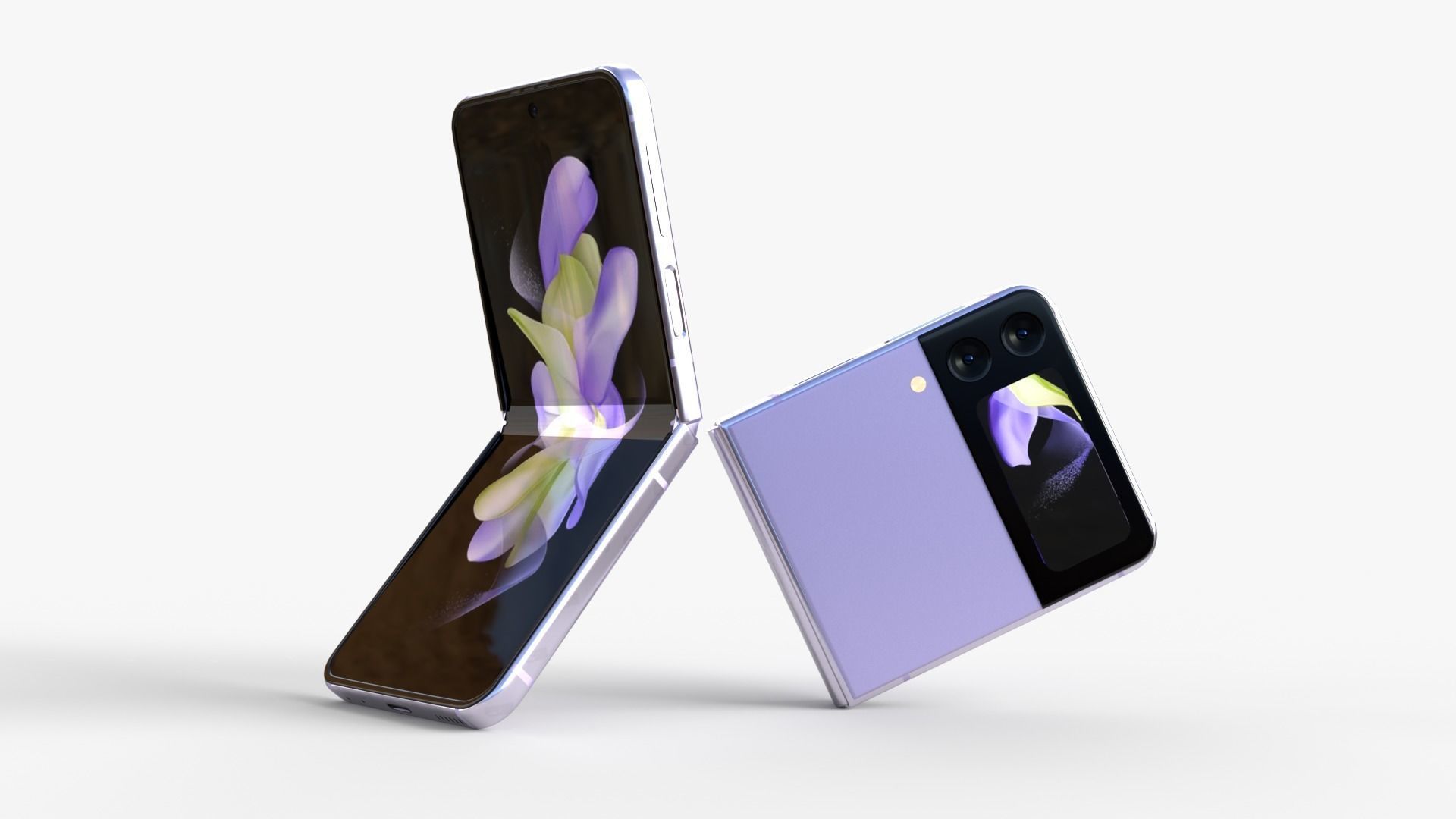 Samsung Galaxy Z Flip 4 Low-poly 3D model_1