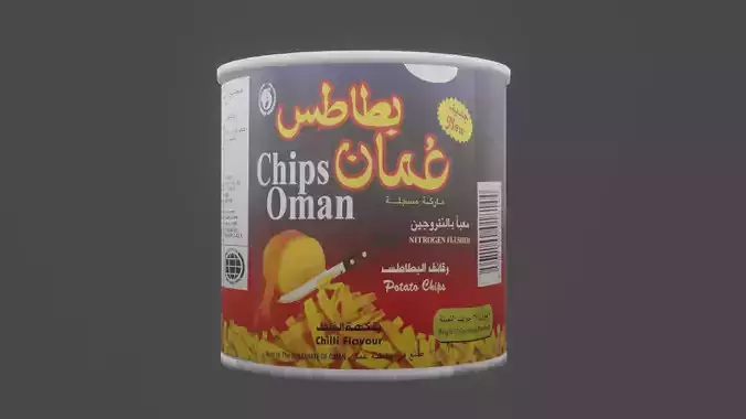 oman chips box small 3D model