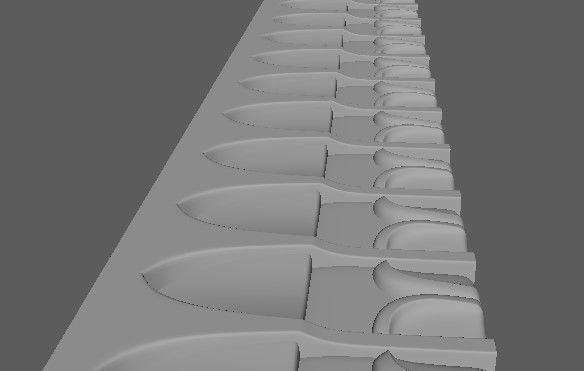 carved baguette 3D model_4