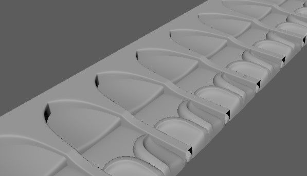 carved baguette 3D model_3