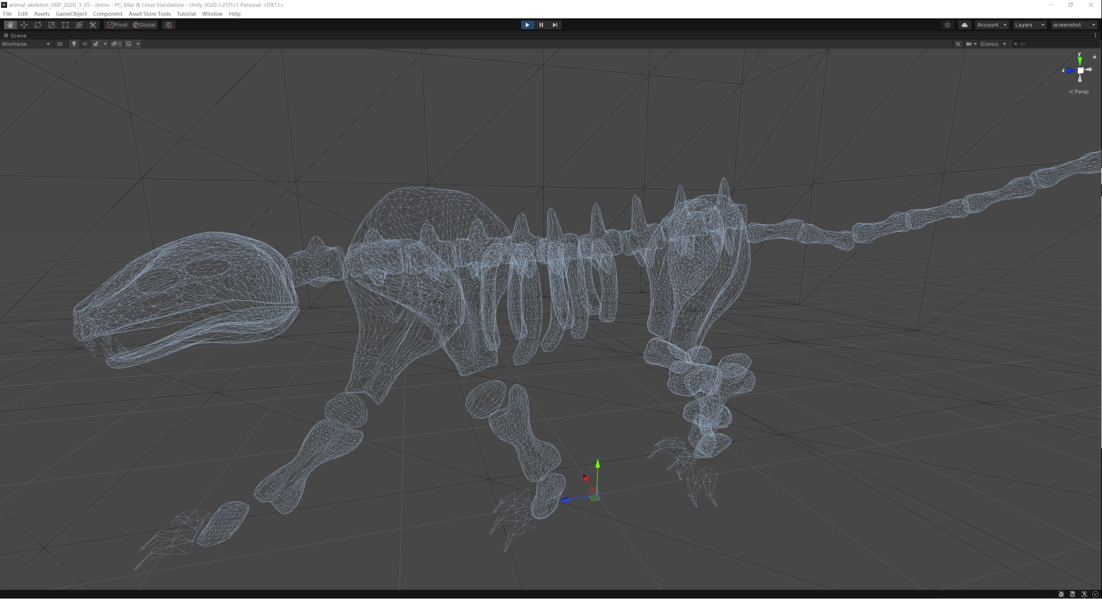 Leopard Skeleton Low-poly 3D model_6
