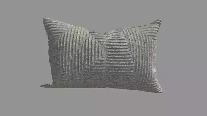 Pillow with ribbed pattern