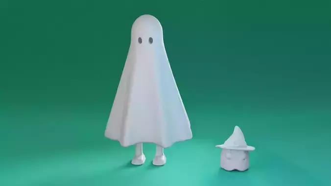 Standing Ghost with legs