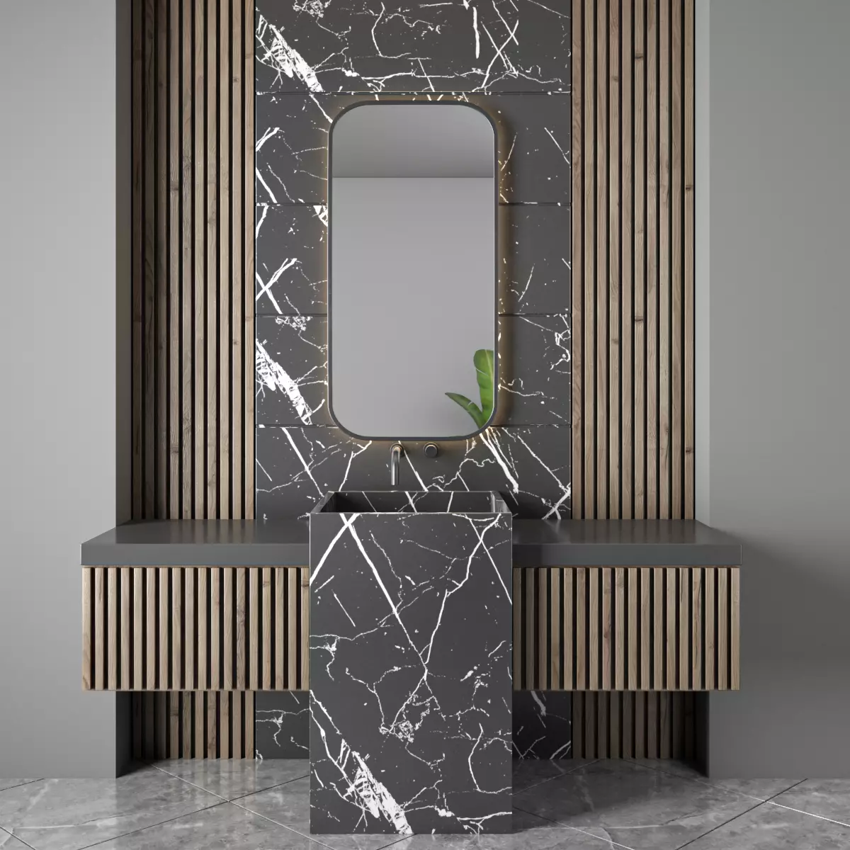 bathroom furniture set 75 3D model_0