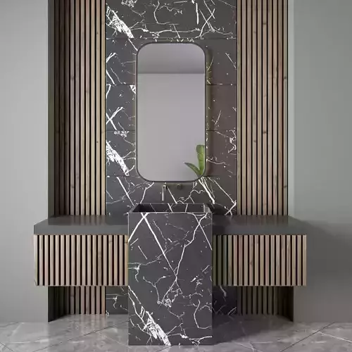 bathroom furniture set 75 3D model