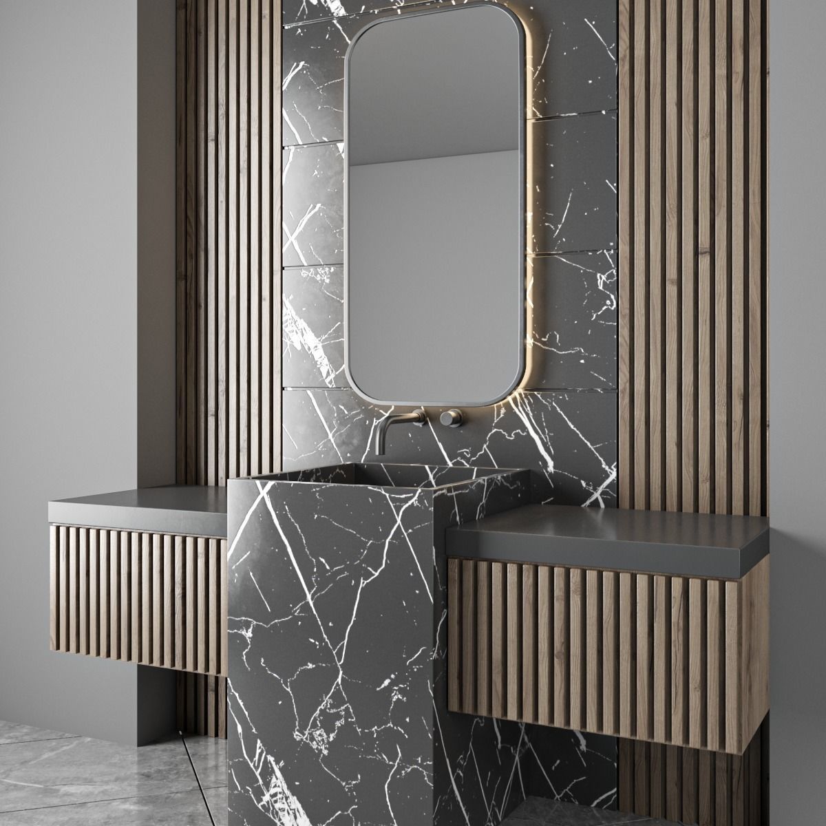 bathroom furniture set 75 3D model_3