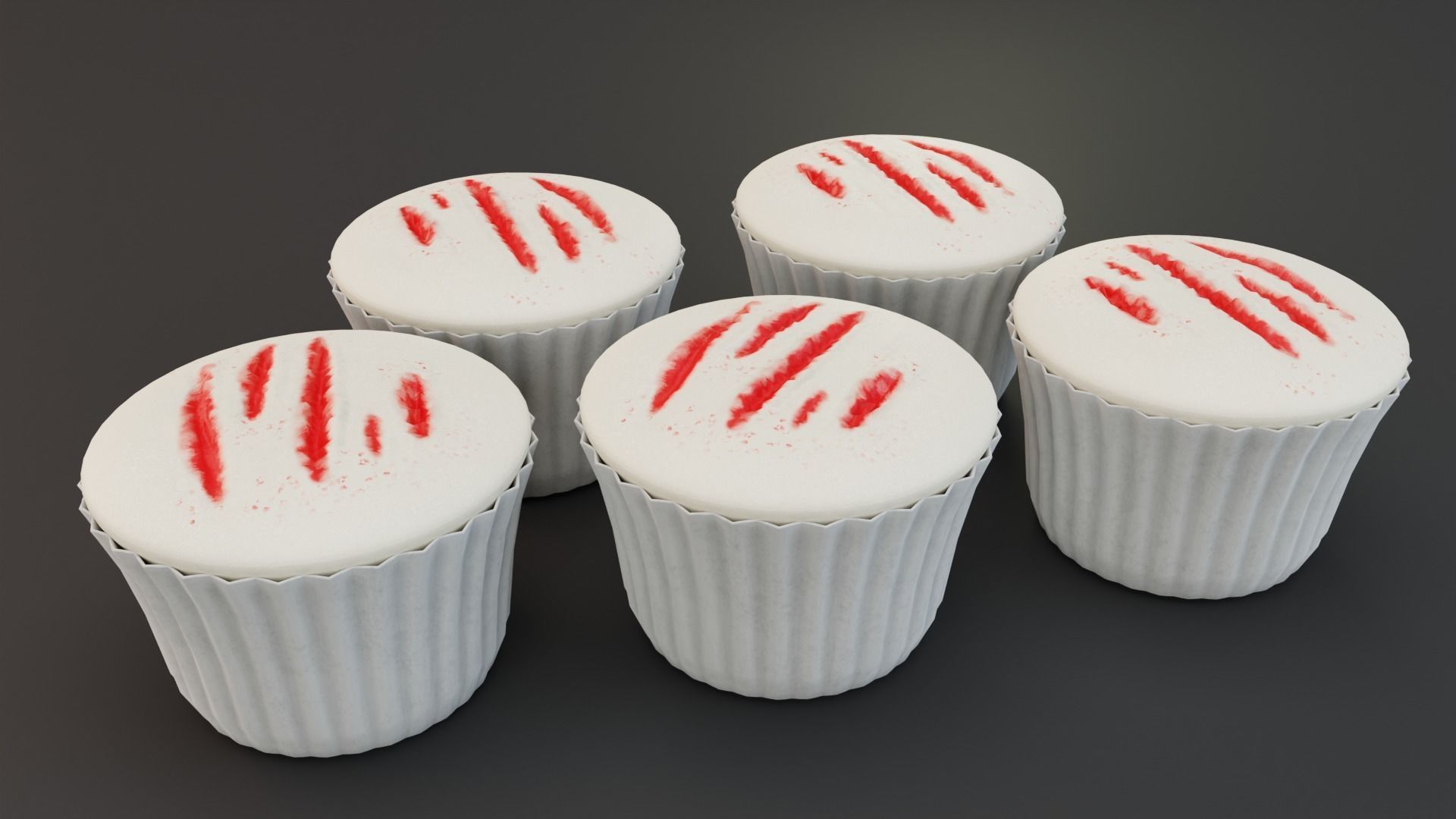 Halloween Cupcake  Low-poly 3D model_5