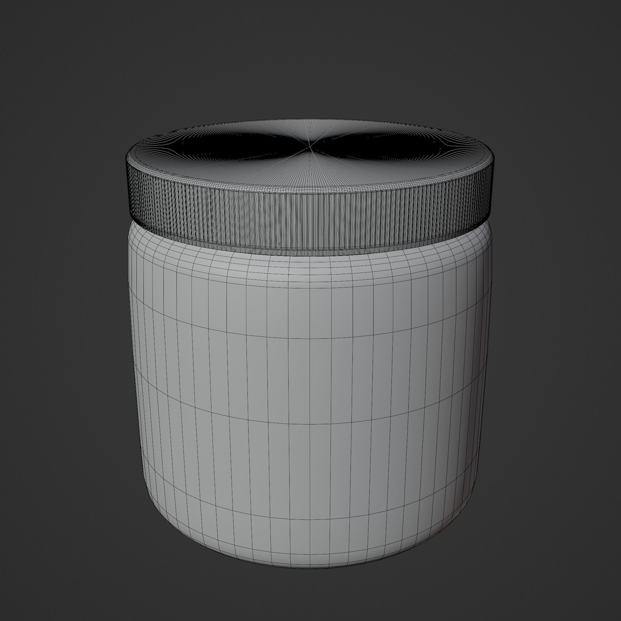 Tabletbox 1 clear glass jar Low-poly 3D model_6