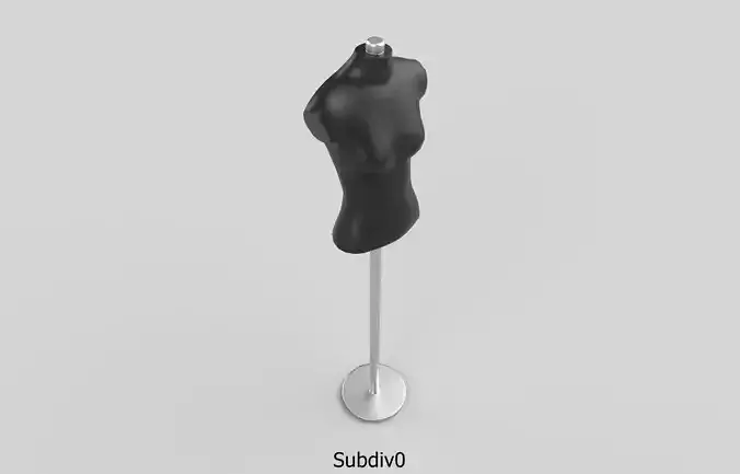 Mannequin Female Torso M01 Low-poly 3D model