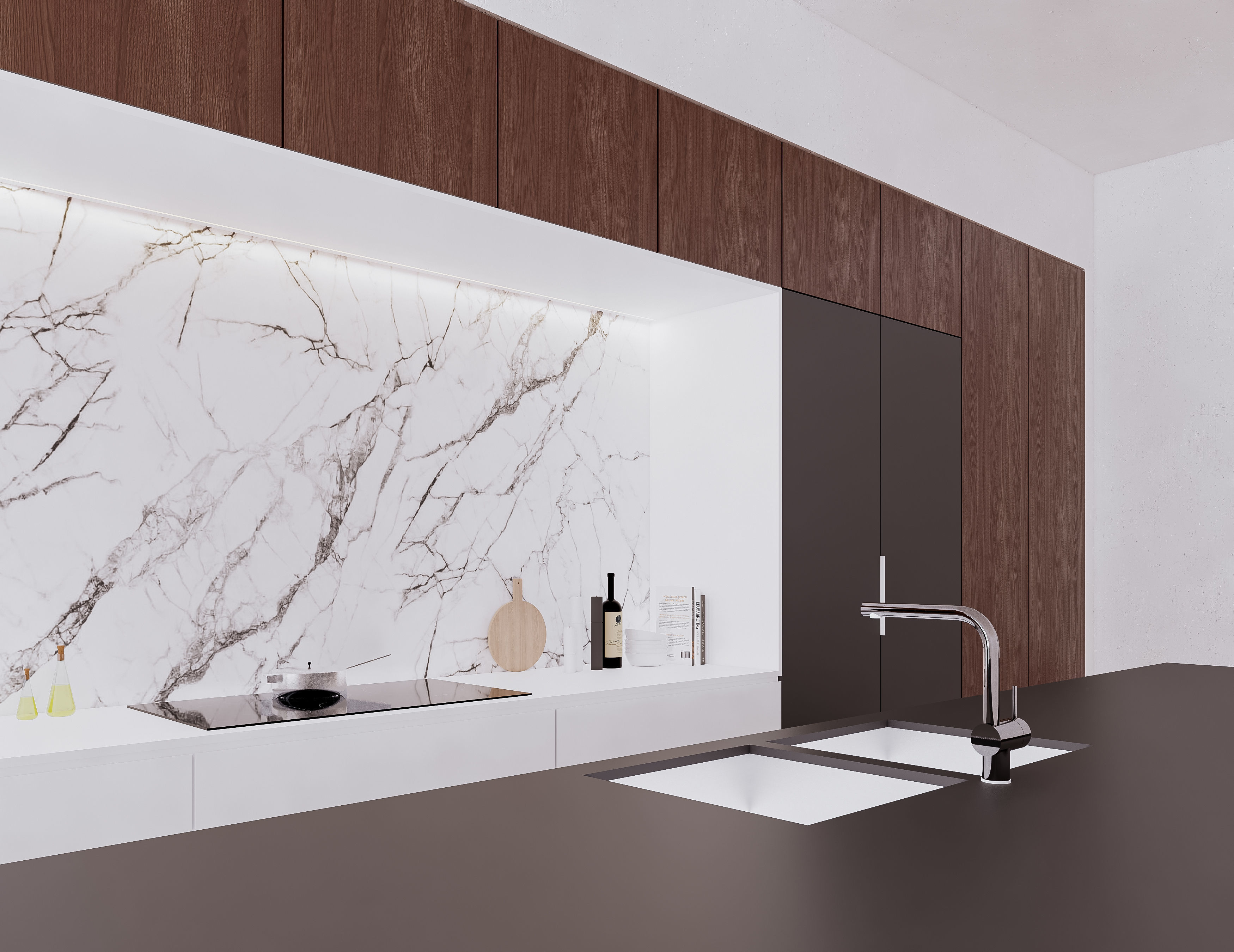 Modern Kitchen Created in Revit 12 Low-poly 3D model_7