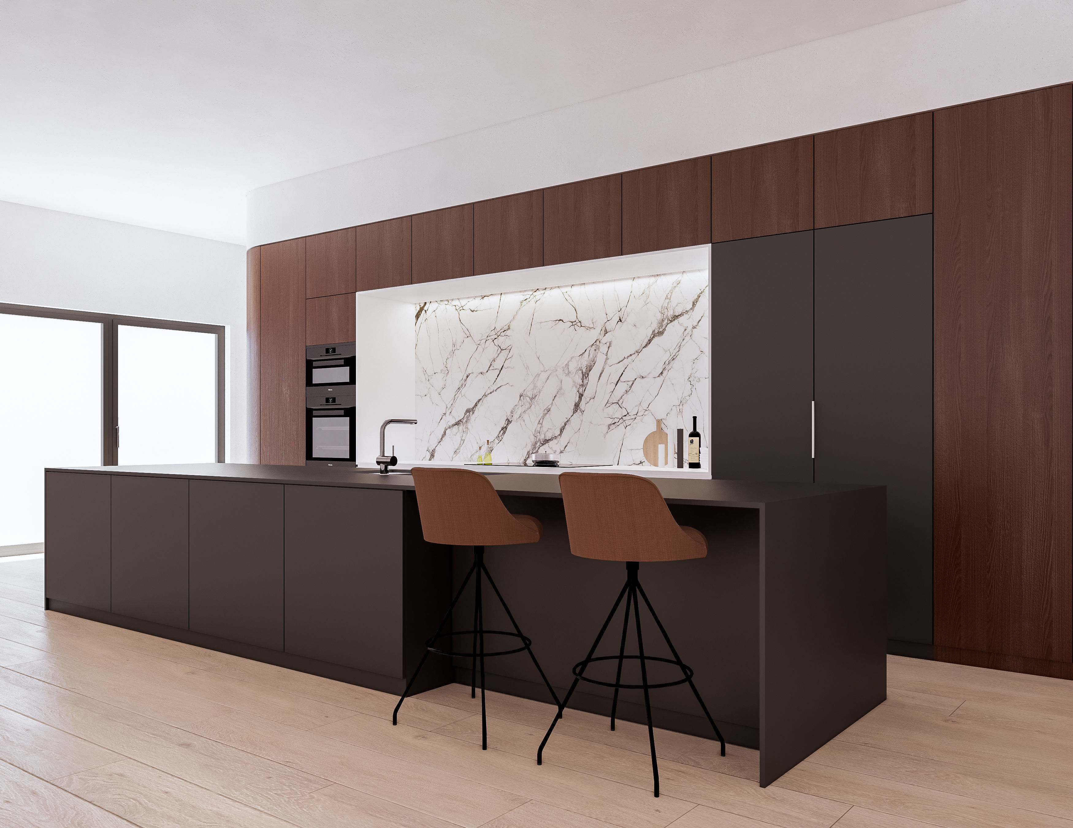 Modern Kitchen Created in Revit 12 Low-poly 3D model_2