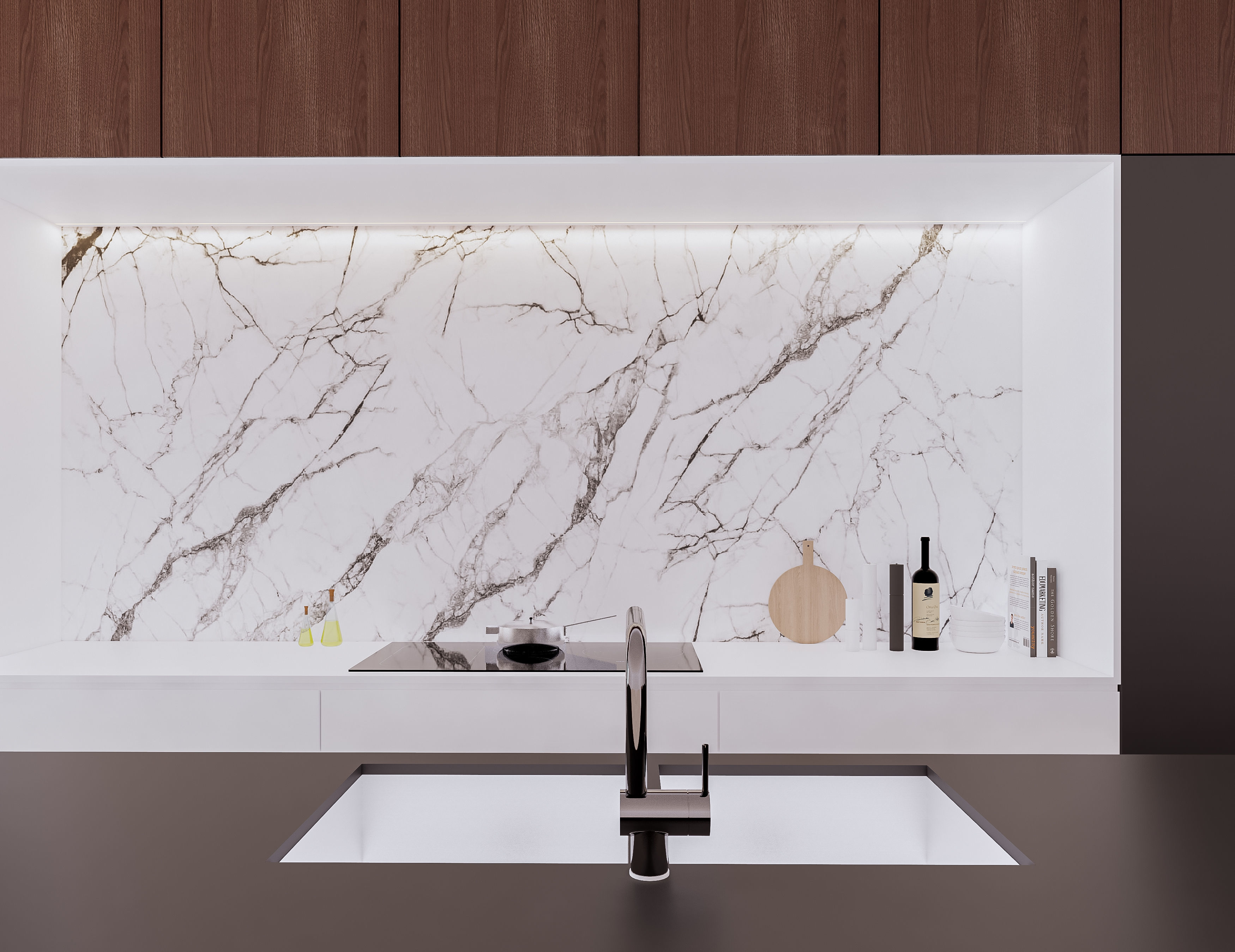 Modern Kitchen Created in Revit 12 Low-poly 3D model_4