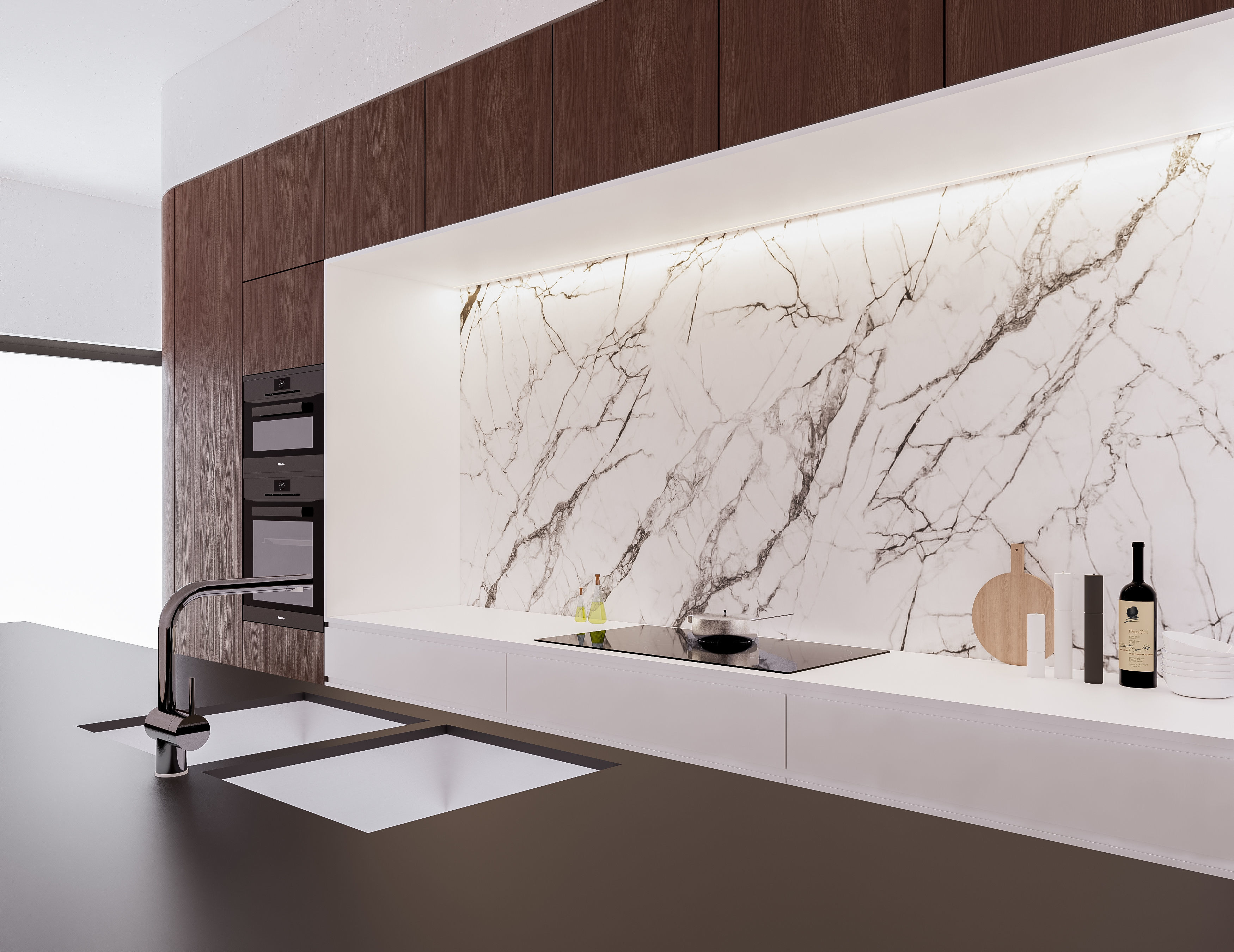 Modern Kitchen Created in Revit 12 Low-poly 3D model_6