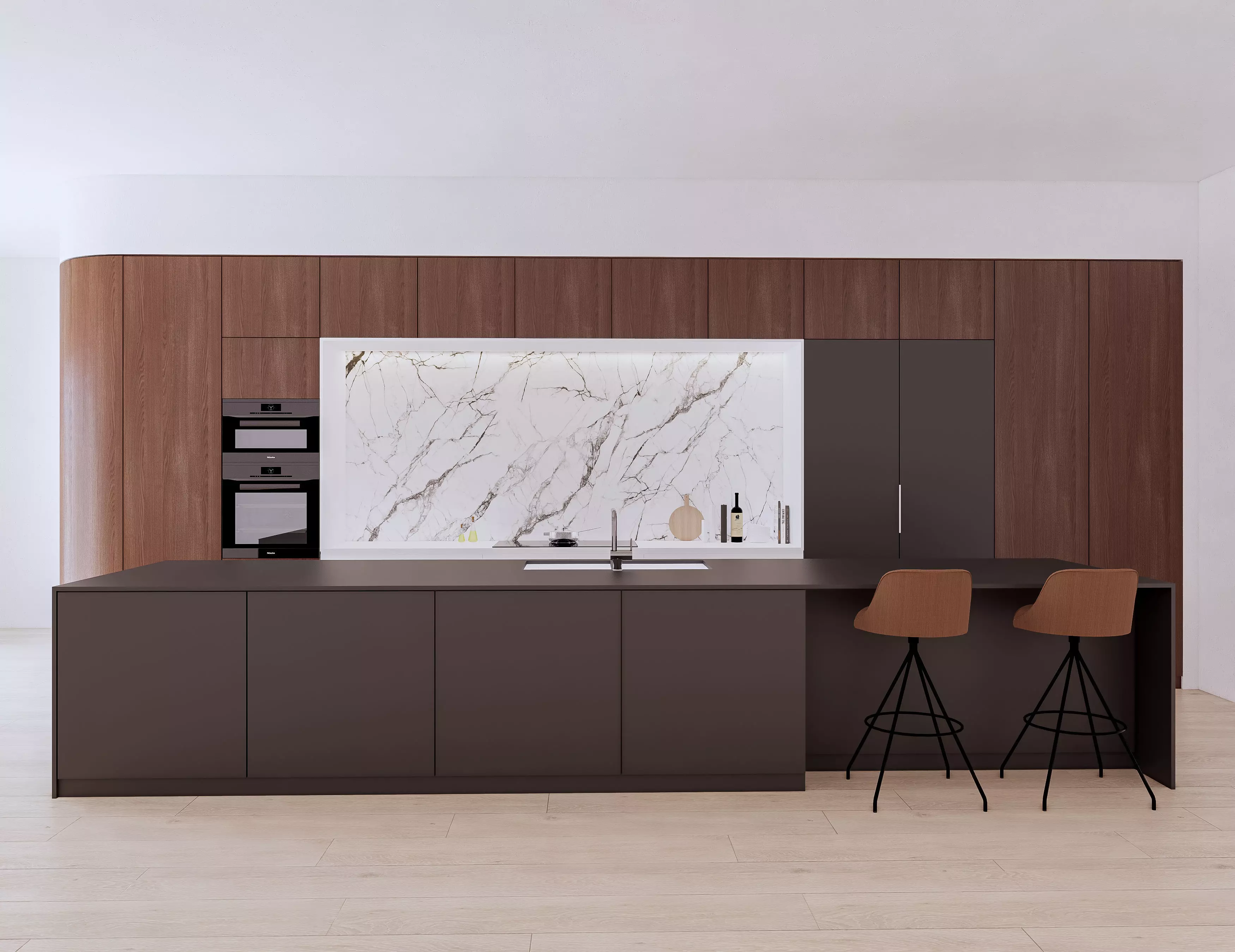 Modern Kitchen Created in Revit 12 Low-poly 3D model_0