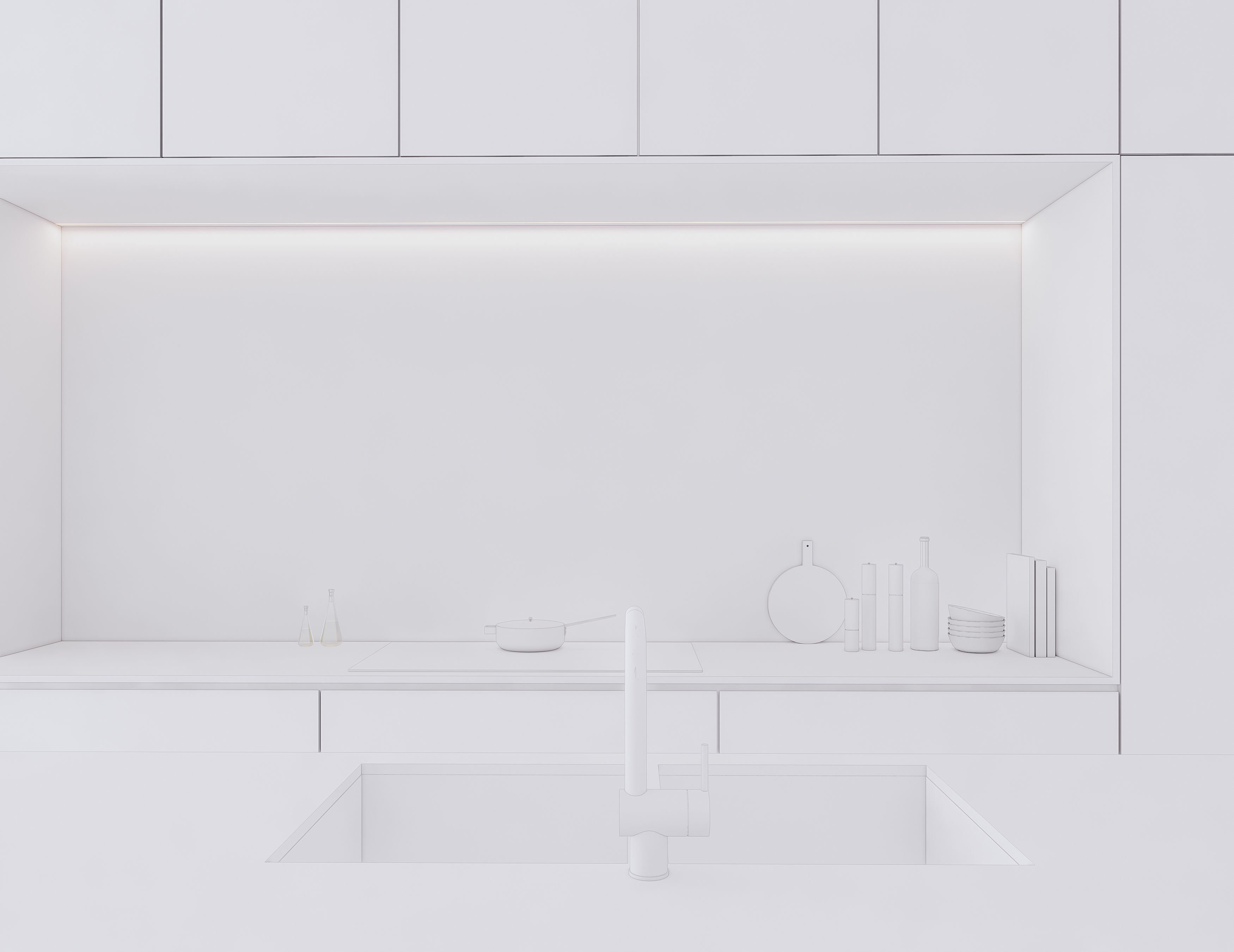 Modern Kitchen Created in Revit 12 Low-poly 3D model_14