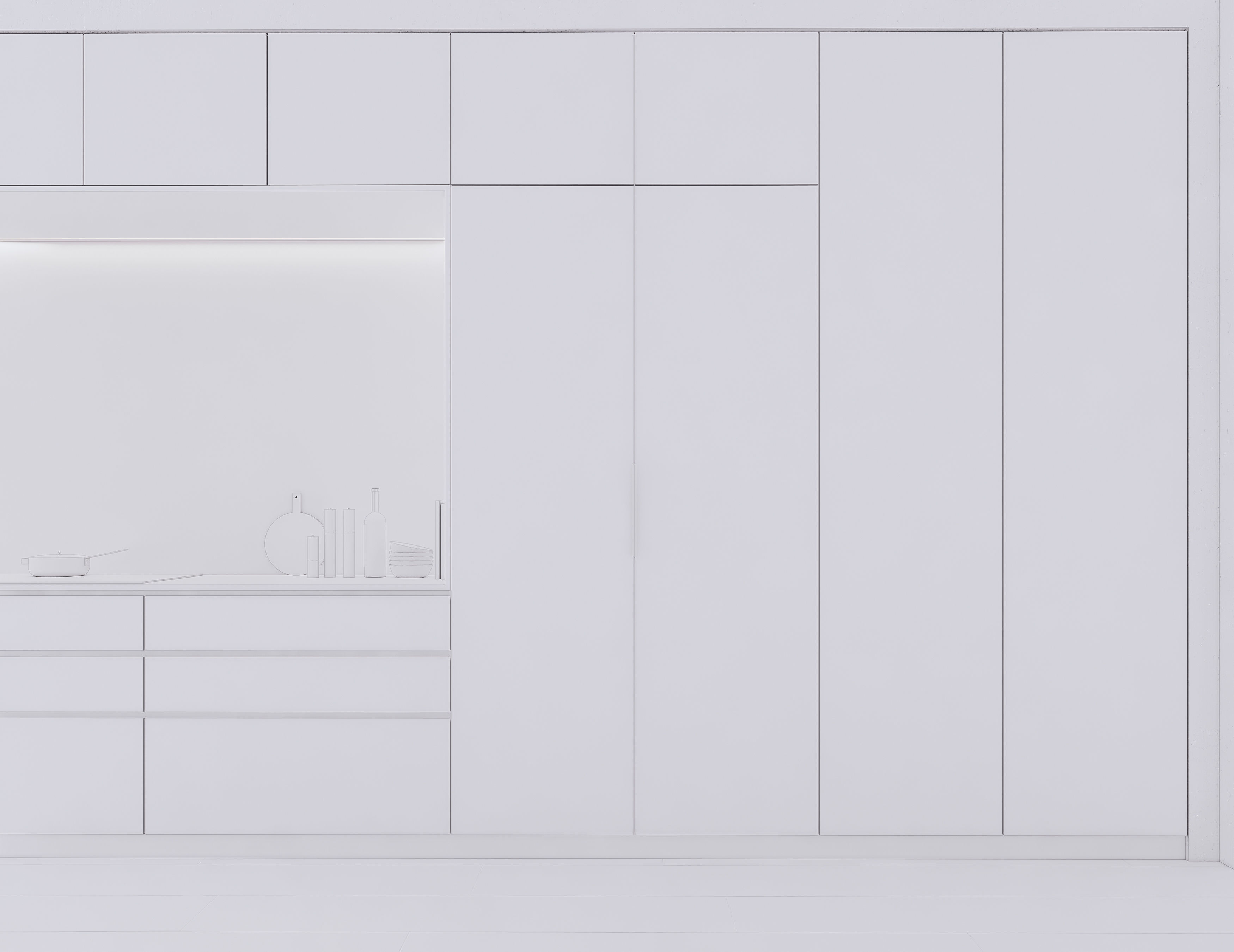 Modern Kitchen Created in Revit 12 Low-poly 3D model_18