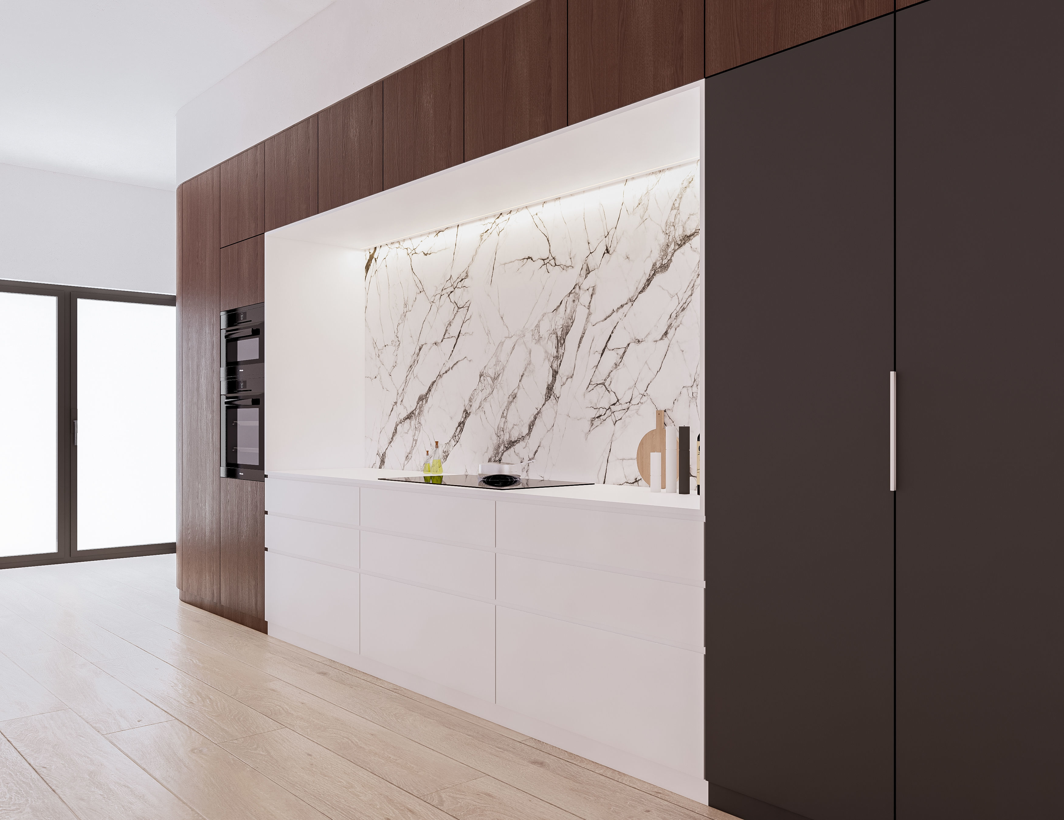 Modern Kitchen Created in Revit 12 Low-poly 3D model_9