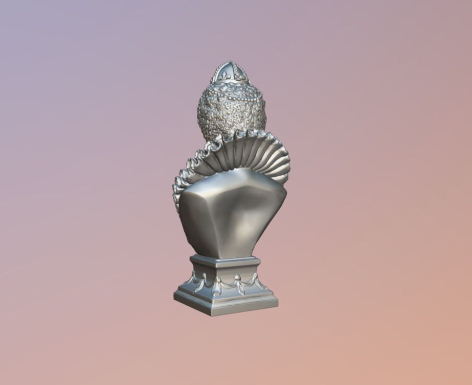 Busto of Elizabeth I of England 3D print model_6