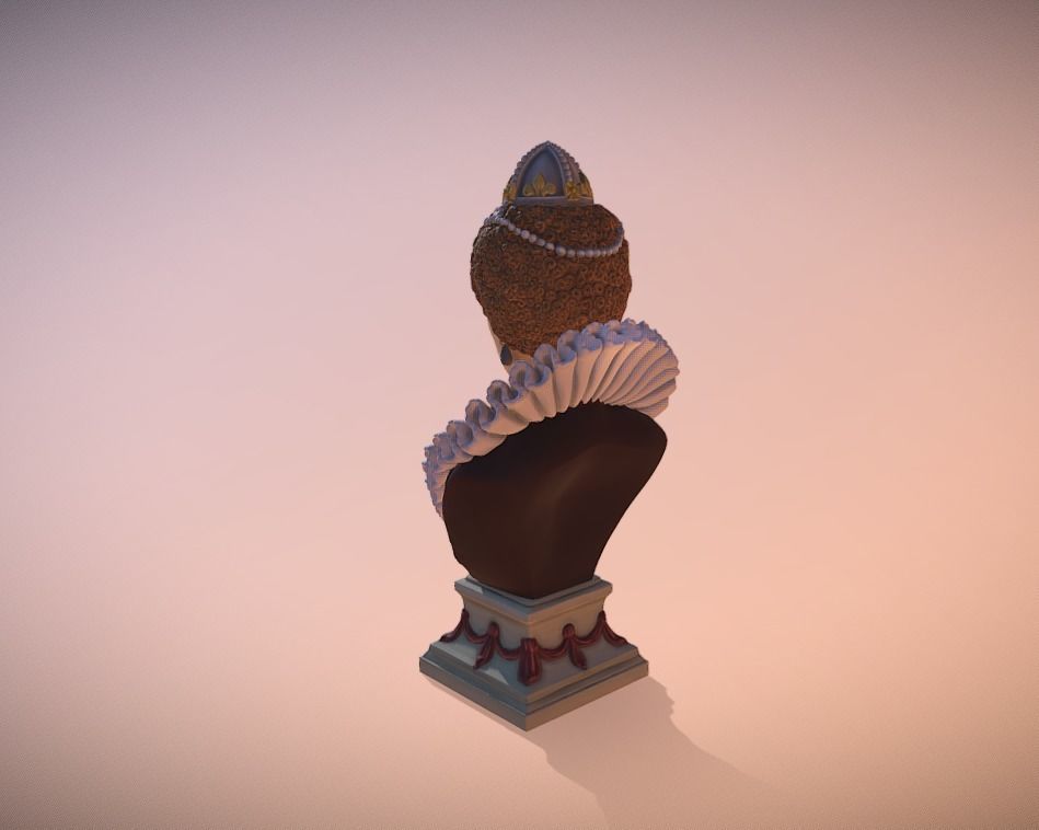 Busto of Elizabeth I of England 3D print model_4