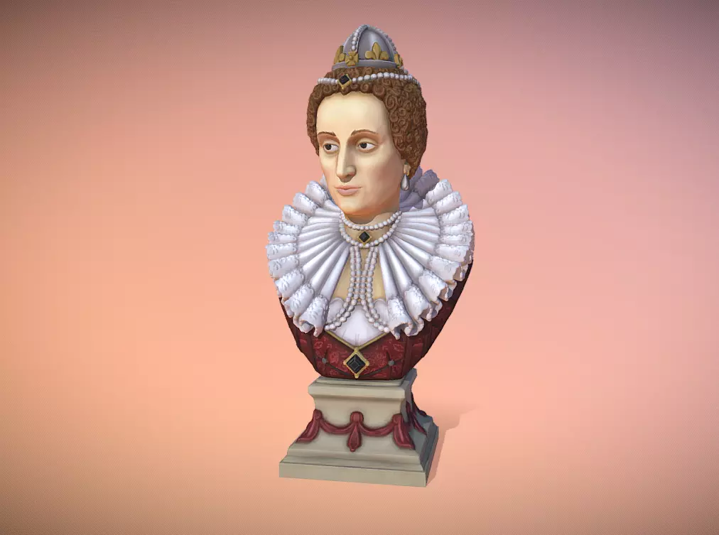 Busto of Elizabeth I of England 3D print model_0