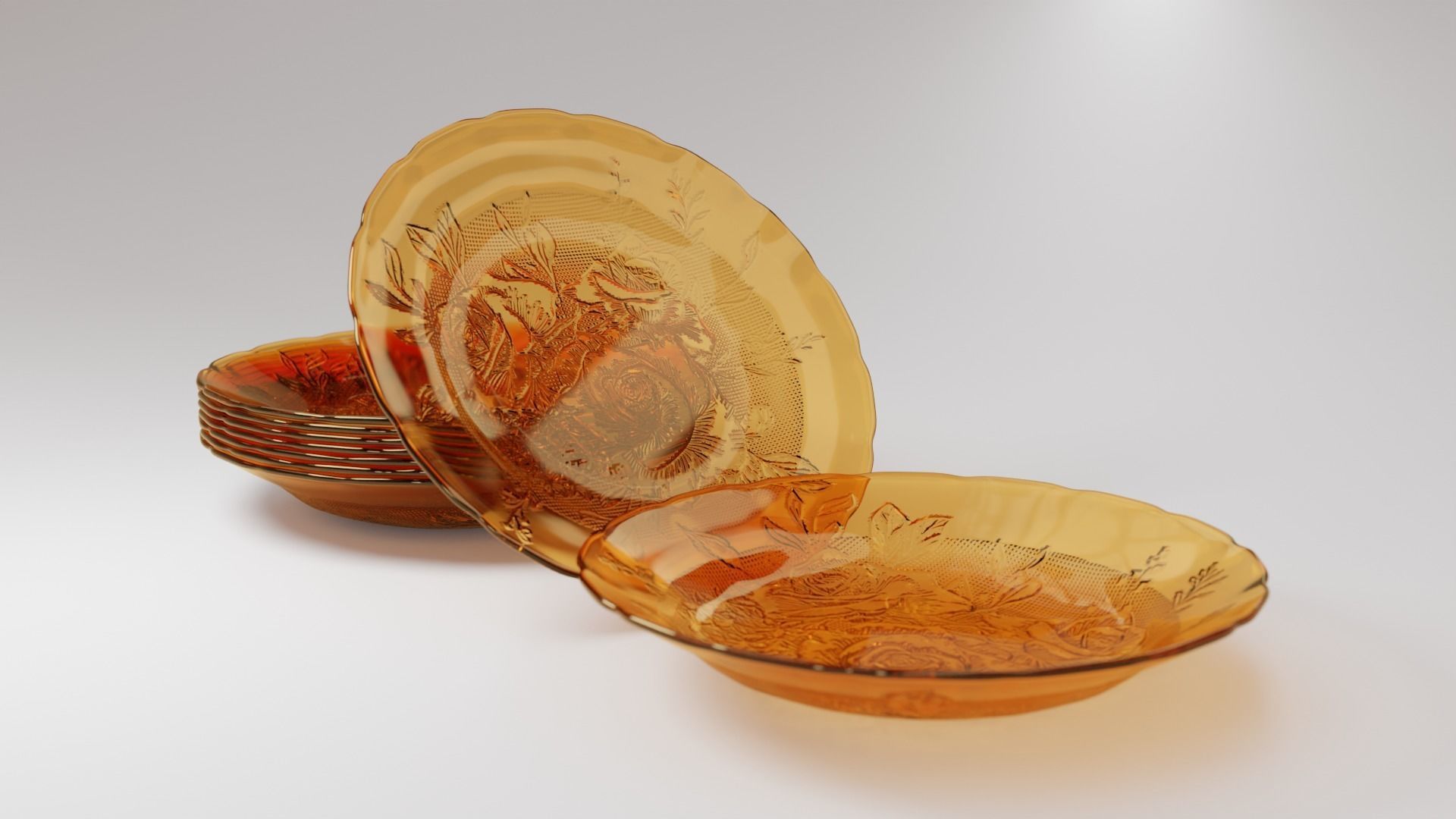 Glass Plates Collection 3D model_4
