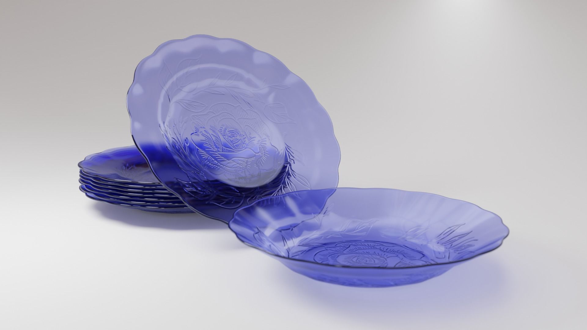 Glass Plates Collection 3D model_7